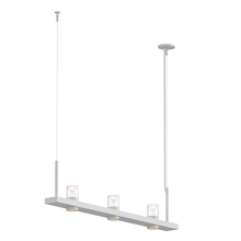 Sonneman 20QWL04B - 4' Linear LED Pendant with Clear w/Cone Uplight Trim