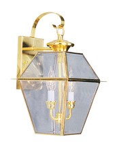 Livex Lighting 2281-02 - 2 Light PB Outdoor Wall Lantern