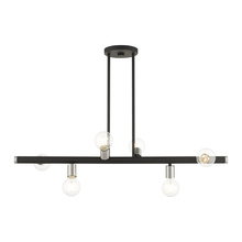 Livex Lighting 45866-04 - 6 Lt Black Linear Chandelier