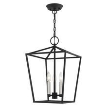 Livex Lighting 49433-04 - 3 Lt Black Convertible Lantern