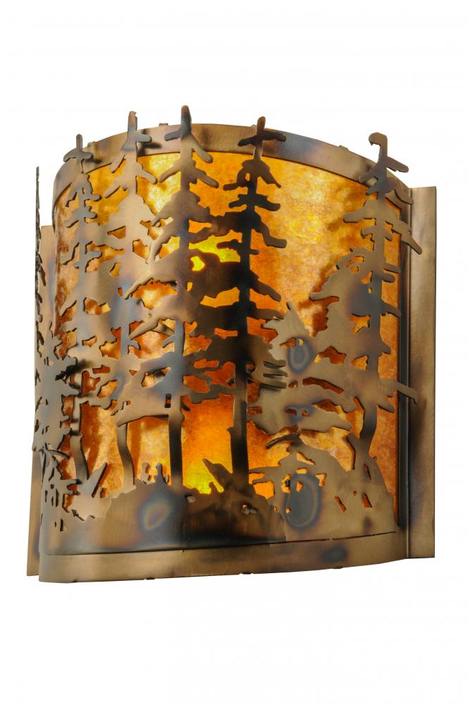14" Wide Tall Pines Wall Sconce
