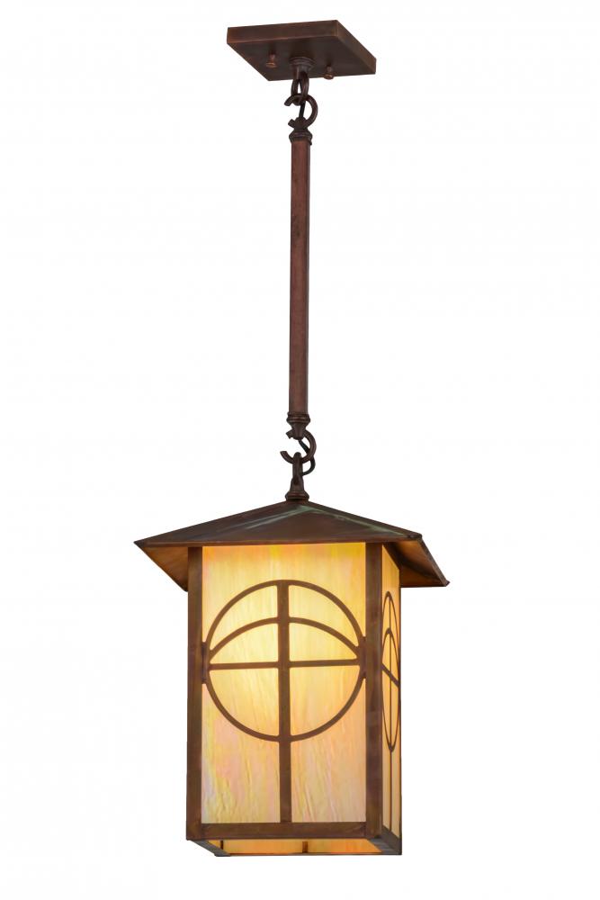 12"Sq Seneca Circle Cross Lantern Pendant