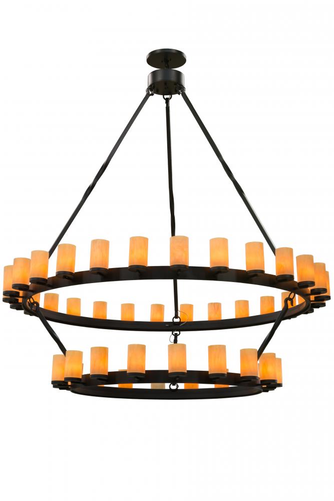 84" Wide Noziroh Ring 46 Light Two Tier Chandelier