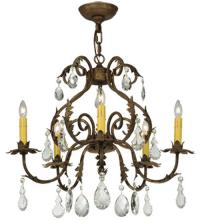 Meyda Green 135403 - 24"W Chantilly 5 LT Chandelier