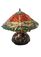 Meyda Green 138101 - 16.5"H Dragonfly Polished Agata Table Lamp