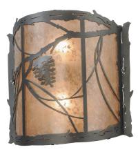 Meyda Green 13875 - 15"W Whispering Pines Wall Sconce