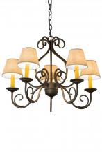 Meyda Green 183696 - 24" Wide Jenna 5 Light Chandelier