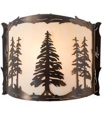 Meyda Green 197101 - 12" Wide Tall Pines Wall Sconce