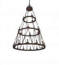 Meyda Green 233991 - 54" Wide Lakeshore 21 Light Three Tier Chandelier