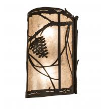 Meyda Green 238002 - 8" Wide Whispering Pines Left Wall Sconce