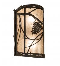 Meyda Green 238003 - 8" Wide Whispering Pines Right Wall Sconce