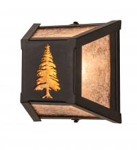 Meyda Green 244758 - 7" Square Tall Pines Wall Sconce