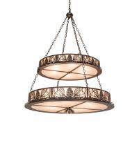 Meyda Green 245990 - 48" Wide Mountain Pine Two Tier Inverted Pendant