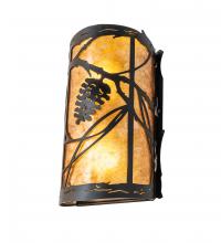 Meyda Green 247902 - 8" Wide Whispering Pines Right Wall Sconce