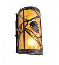 Meyda Green 247903 - 8" Wide Whispering Pines Left Wall Sconce
