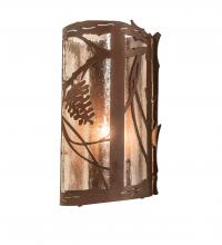Meyda Green 250106 - 8" Wide Whispering Pines Left Wall Sconce