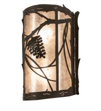 Meyda Green 250481 - 10" Wide Whispering Pines Left Wall Sconce