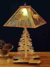 Meyda Green 32519 - 21"H Lone Moose Tall Pines Table Lamp
