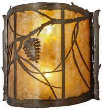 Meyda Green 32826 - 15"W Whispering Pines Wall Sconce