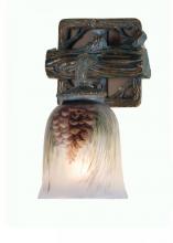 Meyda Green 49517 - 6" Wide Pinecone Hand Painted Wall Sconce
