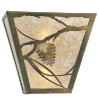 Meyda Green 52063 - 13"W Whispering Pines Wall Sconce