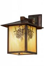 Meyda Green 57111 - 9"W Seneca Winter Pine Solid Mount Wall Sconce