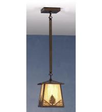 Meyda Green 82136 - 7"Sq Mountain Pine Mini Pendant