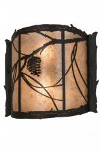 Meyda Green 98413 - 15"W Whispering Pines Wall Sconce