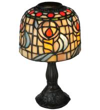 Meyda Green 98478 - 9.25"H Tiffany Rosebud Candle Lamp