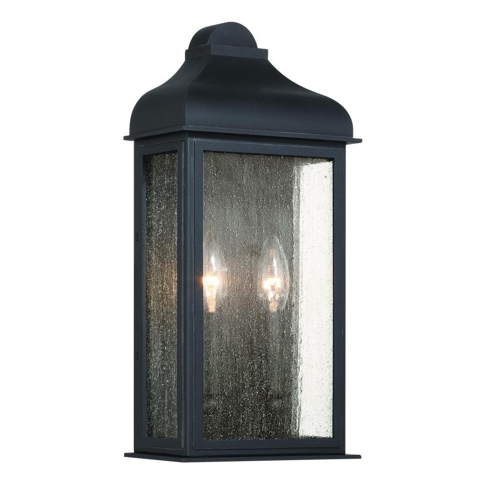 Madrid 2 Light Outdoor Wall Sconce, Black