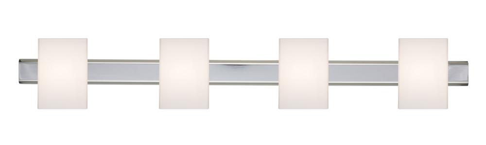 Besa, Tito Vanity, Opal Matte, Chrome Finish, 4x40W Halogen