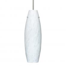 Besa Lighting 1JT-412719-SN-L - Besa Pendant Suzi 18 Satin Nickel Carrera 1x150W Medium Base A21, 15Ft. Cord