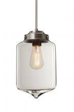 Besa Lighting 1TT-OLINCL-EDIL-SN - Besa Olin Stem Pendant Satin Nickel Clear 1x4W LED Filament