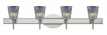 Besa Lighting 4SW-512500-LED-SN - Besa Wall Nico 4 Satin Nickel Clear Stone 4x5W LED