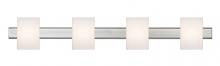Besa Lighting 4SW-TITO07-SN - Besa, Tito Vanity, Opal Matte, Satin Nickel Finish, 4x40W Halogen