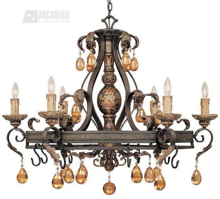 6 Light Pot Rack