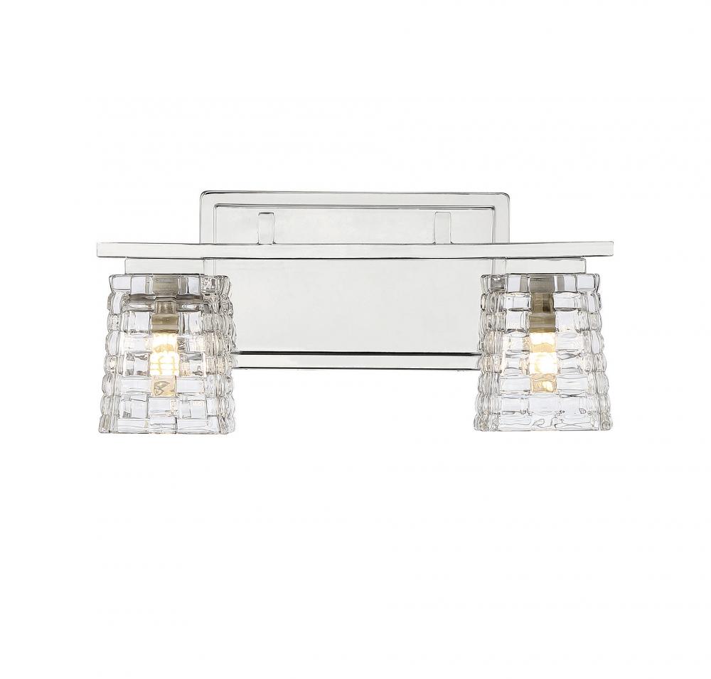 Northam 2-light Bathroom Vanity Light In Polished Chrome