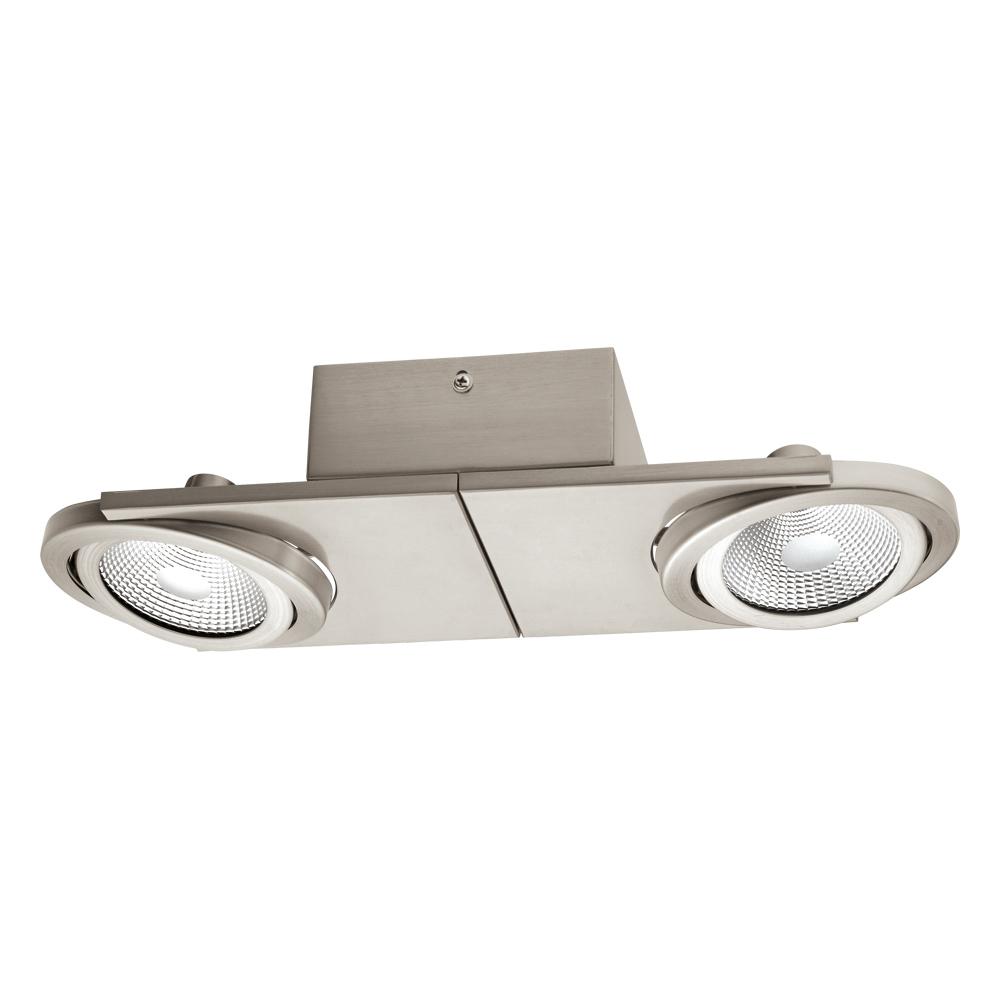 2 LT LED Fixed Track Light w/ Matte Nickel Finish & Adjustable Lamp Heads