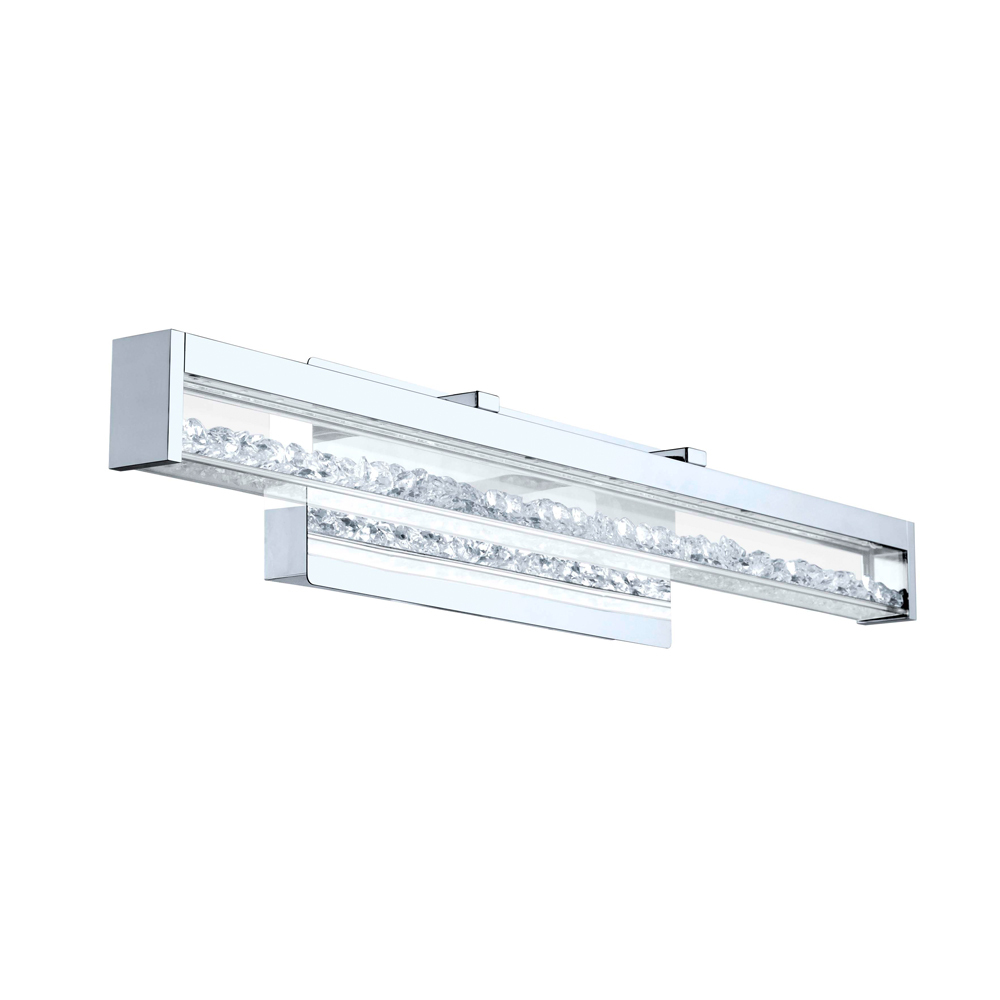1 LT Integrated LED Bath/Vanity Light w/ Chrome Finish, Clear Glass w/ Clear Stones