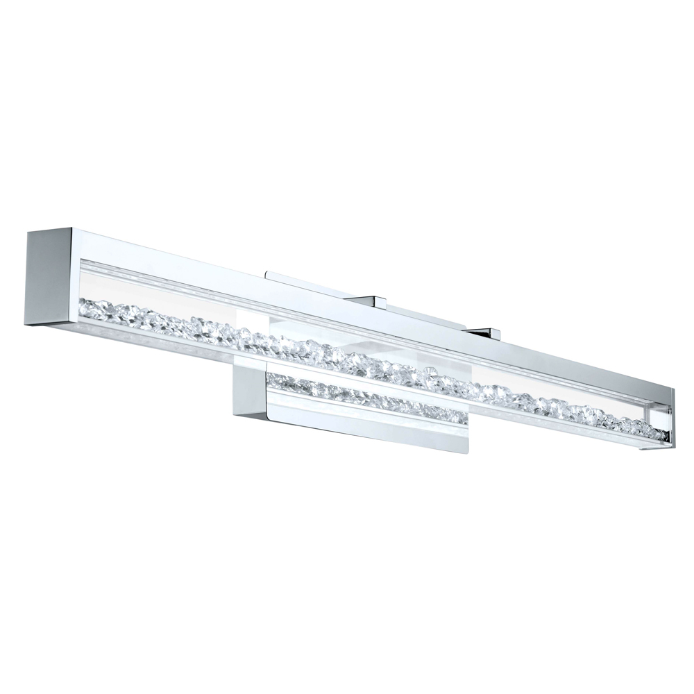 1 LT Integrated LED Bath/Vanity Light w/ Chrome Finish, Clear Glass w/ Clear Stones