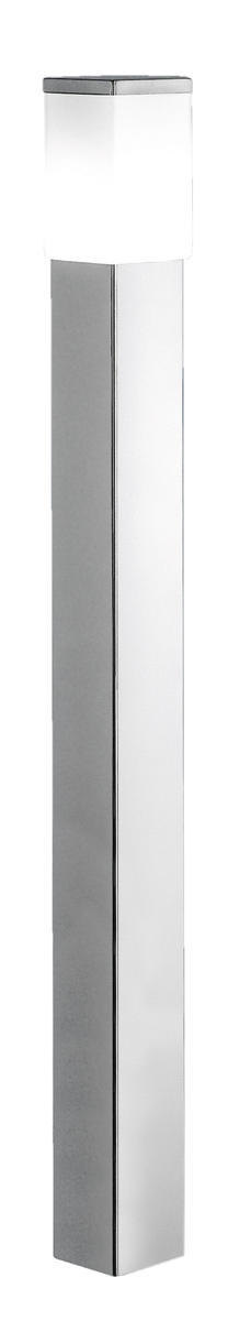 1 LT Outdoor Post Light w/ Stainless Steel Finish & Opal Frosted Glass Shade