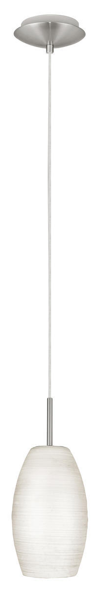 1 LT Mini Pendant w/ Matte Nickel Finish & White Glass Shade