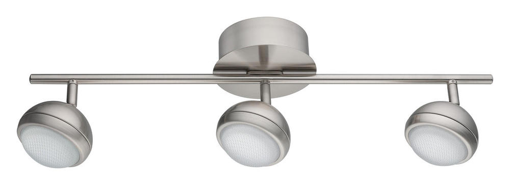 3 LT Fixed Track Light w/ Matte Nickel Finish & Clear Acrylic Diffusers