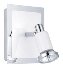 Eglo 200096A - 1X50W Wall Light w/ Chrome & Shiny White Finish