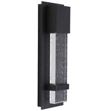 Eglo 202955A - 1 LT Integrated LED Outdoor Wall Light w/ Black Finish & Clear Seeded Glass