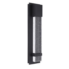 Eglo 202957A - 1x11W LED Outdoor Wall Light With Matte Black Finish & Clear Seeded Glass