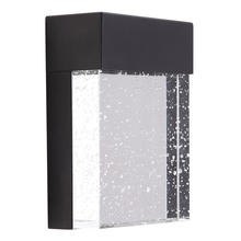 Eglo 202958A - 1 LT Integrated LED Outdoor Wall Light w/ Black Finish & Clear Seeded Glass Shade