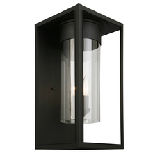 Eglo 203035A - 3 LT Outdoor Wall Light w/ Matte Black Finish & Clear Glass Shade