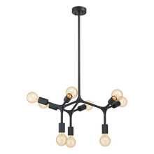 Eglo 204294A - 9 LT Open Bulb Pendant or Ceiling Light w/ Black finish