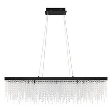 Eglo 204357A - LED Pendant w/ Black Finish & Clear Glass Crystal Strands